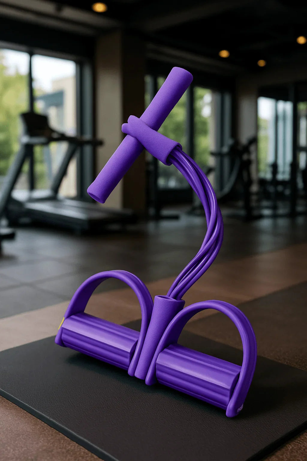 elastique musculation violet ave cale pied