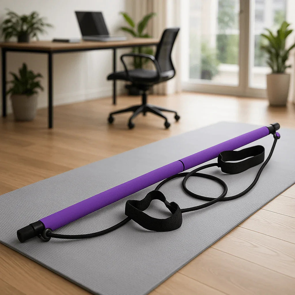elastique musculation violet noir tapis bureau
