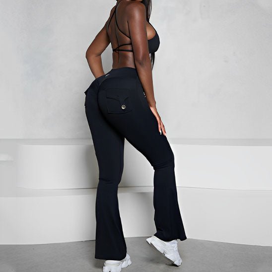 Legging sport femme | Extensible jambe large - Fitstoremaison