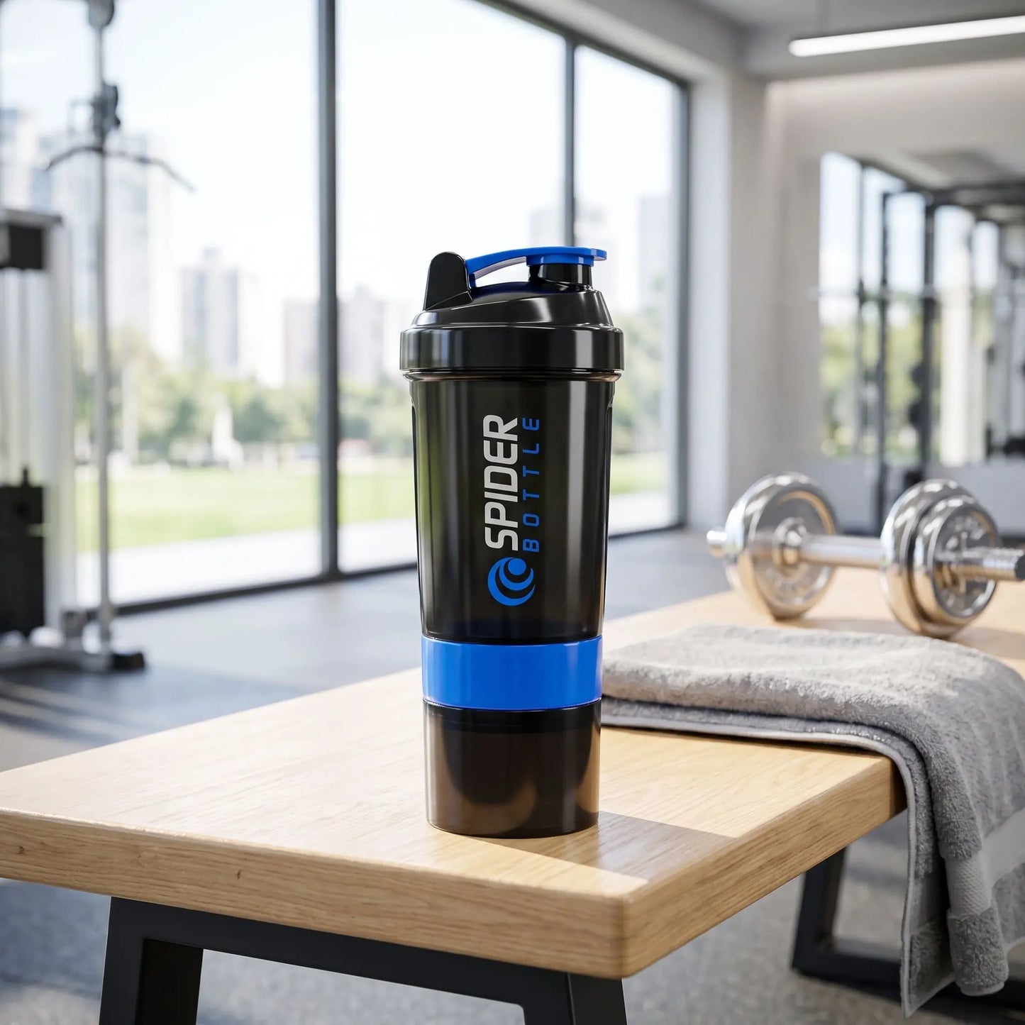 shaker proteine noir bleu 700ml