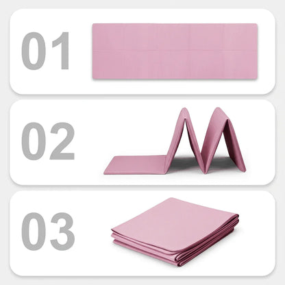 tapis du sport rose pliable trois etape