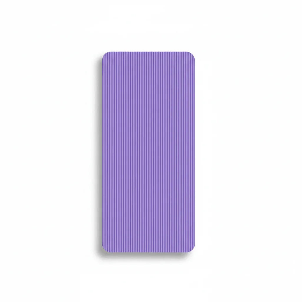 yoga tapis violet strie antiderapant fond blanc